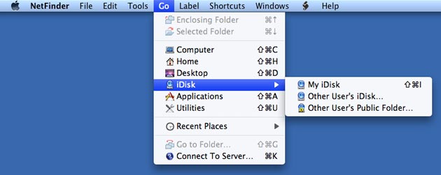 Go menu, and what it offers