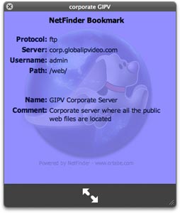 QuickLook NetFinder bookmark