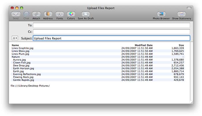 NetFinder services with Mail.app