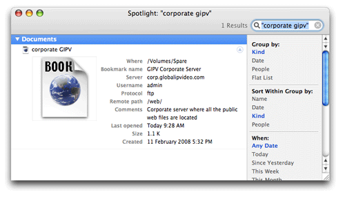 Spotlight OSX 10.4