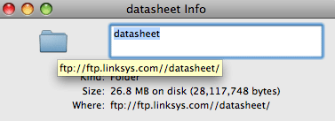 Get Info - directory size