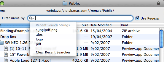 Listing - filter - recent