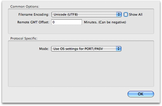 New Connection - advanced