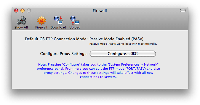 Prefs - Firewall