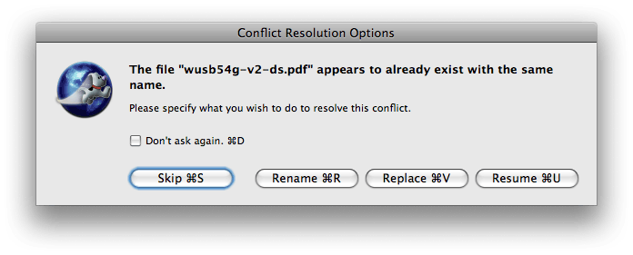 Transfer Name Conflict